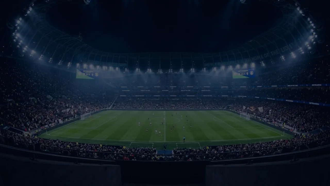 Stadium field under night lights