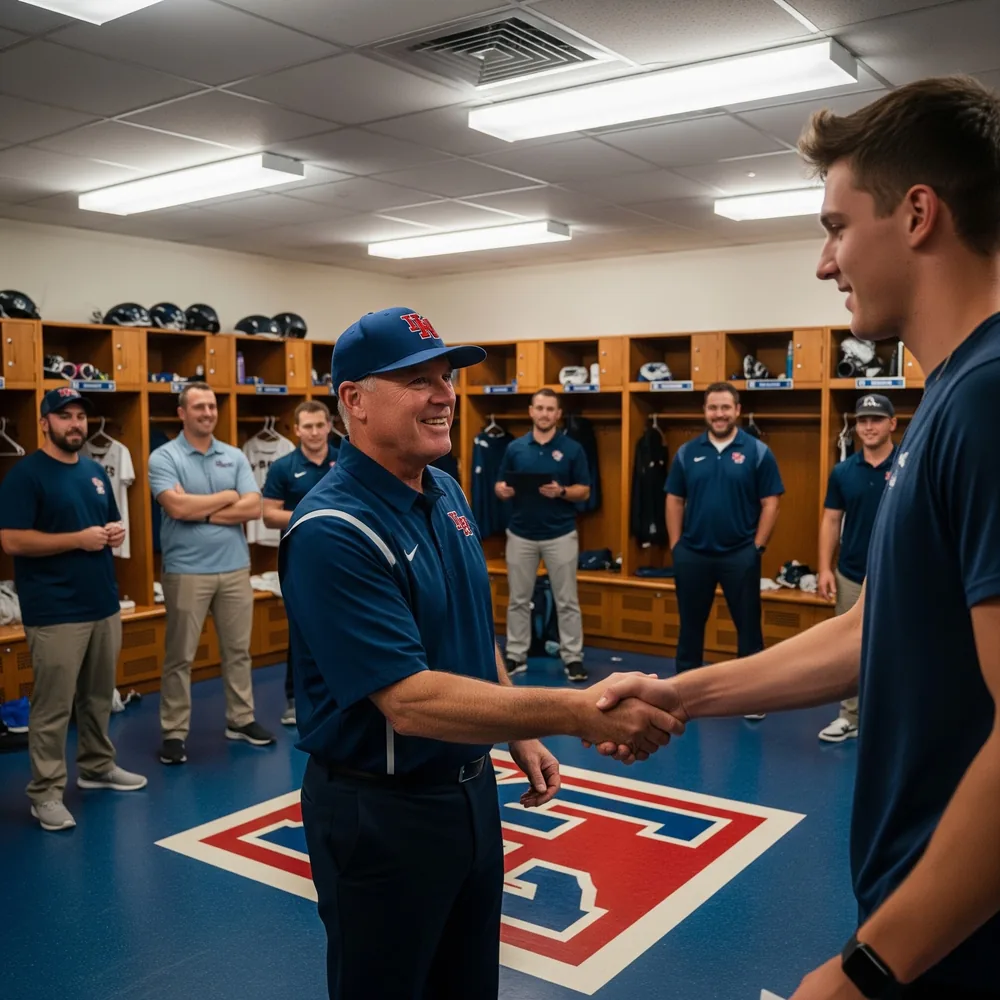 Coach reviewing recruiting insights